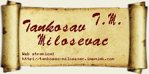 Tankosav Miloševac vizit kartica